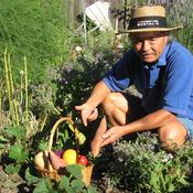 Edgar Lo in the garden.